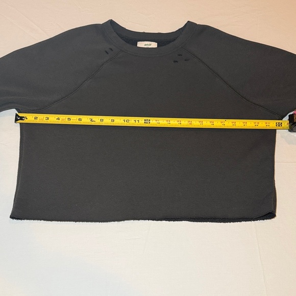 Aerie Gray Distressed Sweatshirt Size Small EUC - Picture 5 of 7